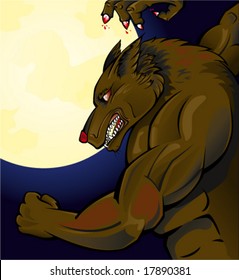 Werewolf Attacking - Halloween character