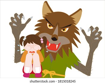 Werewolf attacks a child on Halloween Day.
