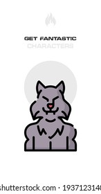 The werewolf avatars, Element, Character Design. Crazy and Fantasy Future World Topic. Realistic, Cartoon, Fantastic, Sci-fi Style