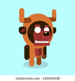 Werewolf cartoon character monster vector clipart