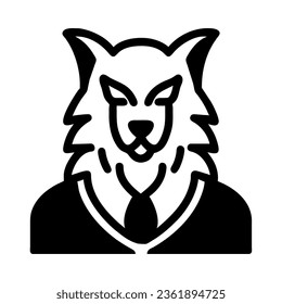 werewolf character halloween silhouette style icon