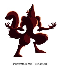 werewolf design, Halloween holiday horror scary celebration autumn dark and party theme Vector illustration