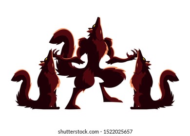 werewolf design, Halloween holiday horror scary celebration autumn dark and party theme Vector illustration