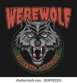 Werewolf  design illustration for Halloween event