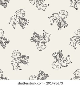 Werewolf doodle seamless pattern background