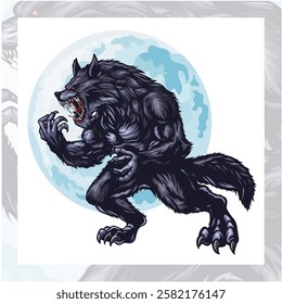 werewolf esport mascot logo design