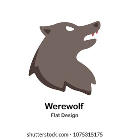 werewolf flat icon