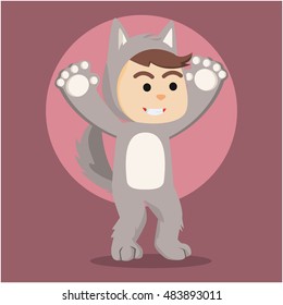 werewolf guy illustration design