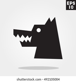 Werewolf halloween icon in trendy flat style isolated on grey background. Id card symbol for your design, logo, UI. Vector illustration, EPS10.