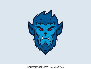 Werewolf Halloween Vector Illustration