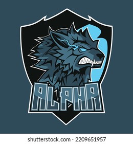 Werewolf Head Alpha Gaming Logo