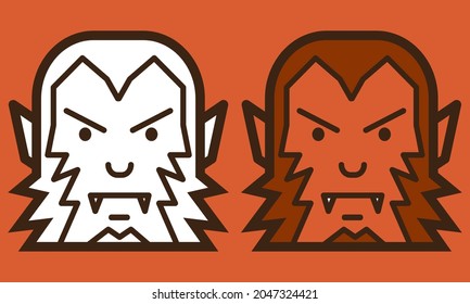 Werewolf Head in Cartoon Style. Suitable to use as children mask and fit to place on t-shirt design, mug and other merchandise when Halloween event.