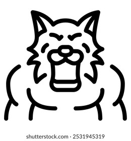 Icono de hombre lobo para Web, App, infografía, etc