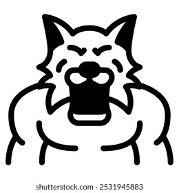 Icono de hombre lobo para Web, App, infografía, etc