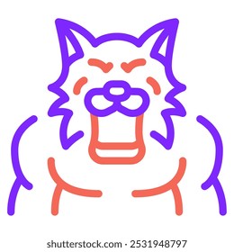 Icono de hombre lobo para Web, App, infografía, etc