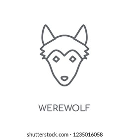 Werewolf linear icon. Modern outline Werewolf logo concept on white background from Fairy Tale collection. Suitable for use on web apps, mobile apps and print media.