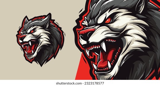 Werewolf-Logo: Vektorgrafik für leistungsstarke Sport- und E-Sport-Teams