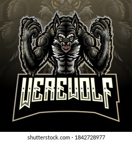 Werewolf mascot. esport logo design