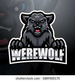 Werewolf mascot esport logo design
