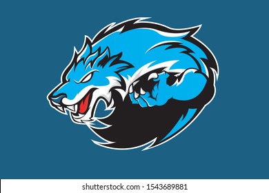 WEREWOLF MASCOT LOGO VECTOR EPS