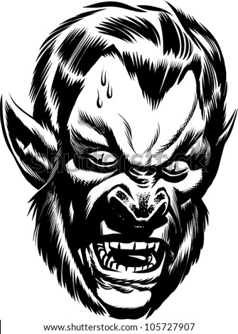 Werewolf Monster Head