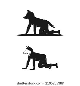 werewolf silhouette werewolf black and white