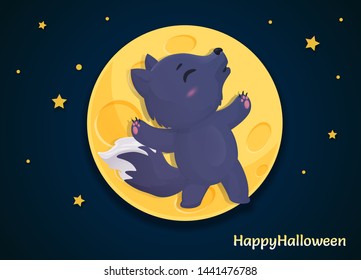 The werewolf that sleeps on the moon at night Waiting for the full moon.