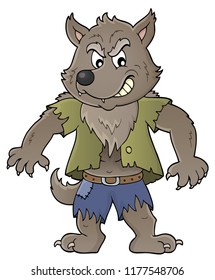 Werewolf topic image 1 - eps10 vector illustration.