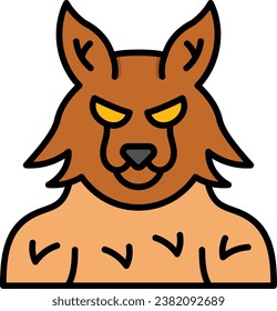 Werewolf vector icon. Can be used for printing, mobile and web applications.