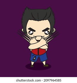 werewolf vector mascot illustration commemorating halloween day. Indonesia, salatiga city 29 december 2021.