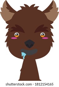 werewolf or wolf boy figure with facial gestures