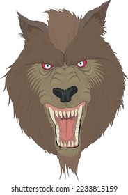 Werewolf Wolfman Monster Vector Illustration