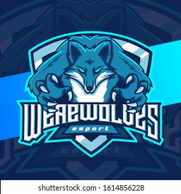 werewolves mascot esport logo design