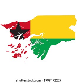 West Africa Guinea Bissau country flag vector on white background