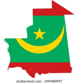 West Africa Mauritania country flag vector on white background