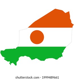 West Africa Niger country flag vector on white background