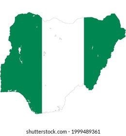 West Africa Nigeria country flag vector on white background
