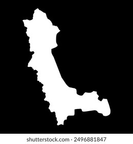 West Azerbaijan province map, administrative division of Iran. Vector illustration.