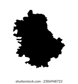 West Backa district map, administrative district of Serbia. Vector illustration.