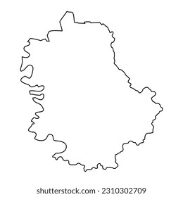 West Backa district map, administrative district of Serbia. Vector illustration.