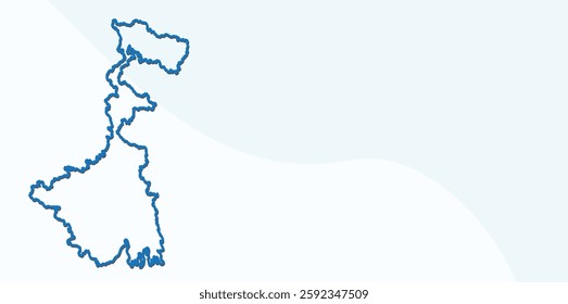 west bangal map outline vector design