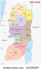 west bank administrative map