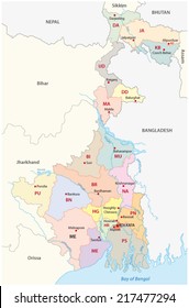 West Bengal Administrative Map