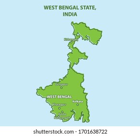 Westbengalen Staatsplan Indiens Land