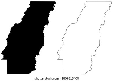 West Carroll County, Louisiana (U.S. County, United States Of America, USA, U.S., US) Map Vector Illustration, Scribble Sketch West Carroll Parish Map