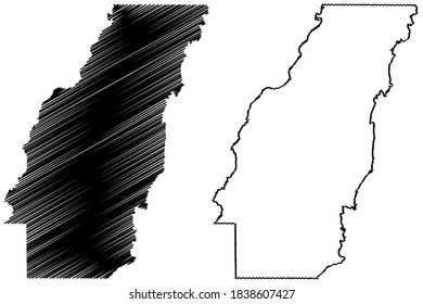 West Carroll County, Louisiana (U.S. County, United States Of America, USA, U.S., US) Map Vector Illustration, Scribble Sketch West Carroll Parish Map