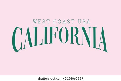 West coast california cali varsity wreaf LA cute college front typography slogan design sports Varsity College USA Trending Graphic Tee t-shirt logo slogan artwork typography tote badge emblem crest 