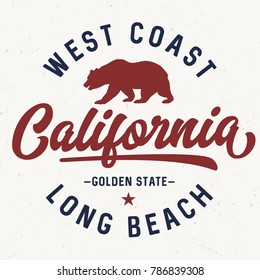 West Coast California - Tee Design For Print