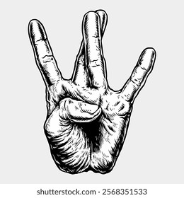 West Coast hand sign vector