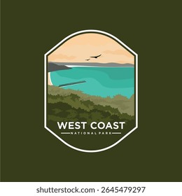 West Coast National Park emblem logo illustration